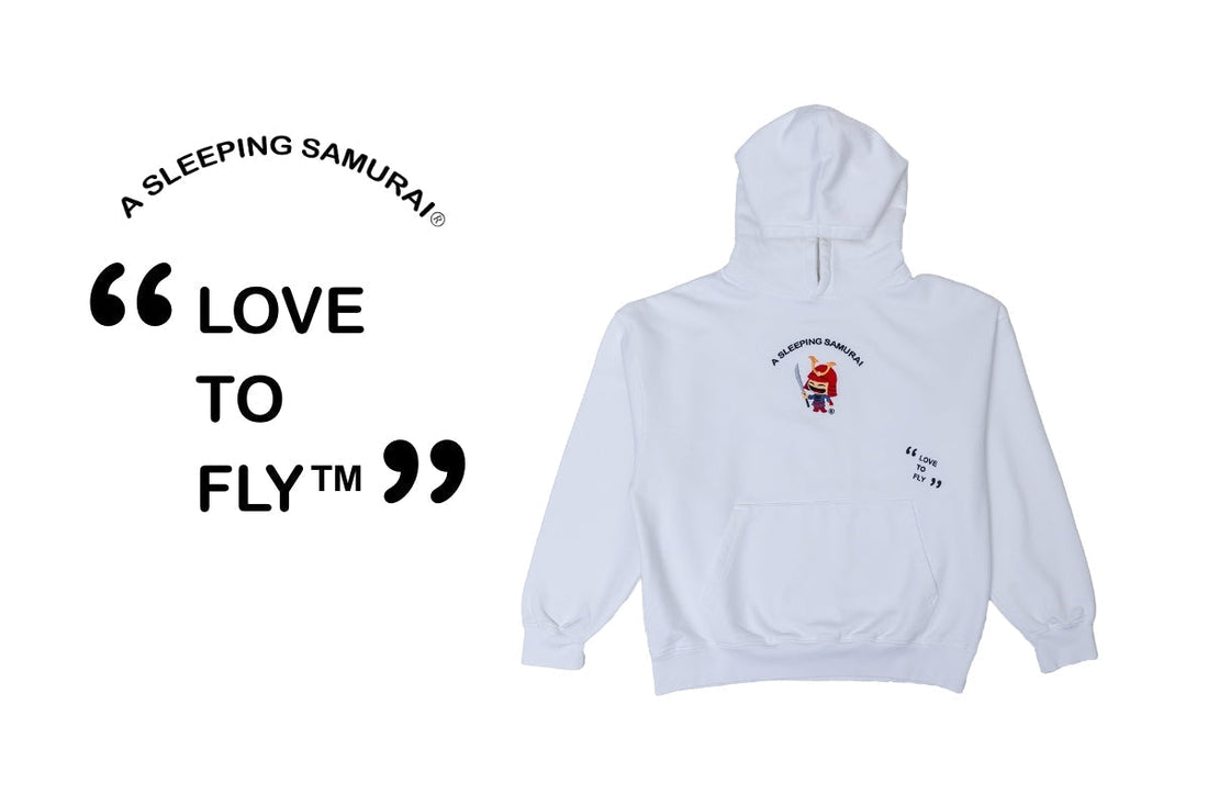A SLEEPING SAMURAI® "LOVE TO FLY™" EMBROIDERED HOODIE DROP 2025 - 12