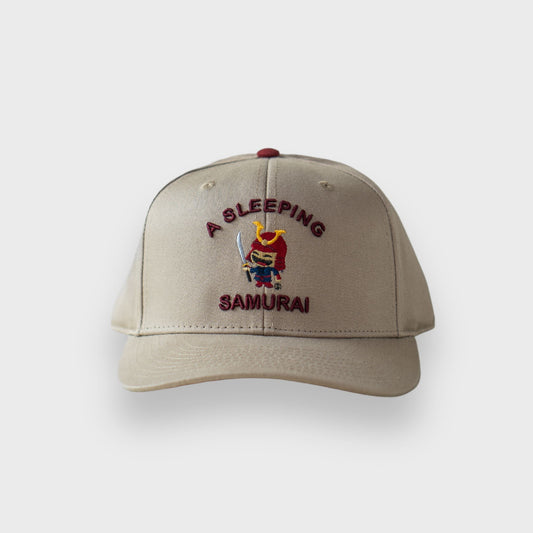 A Sleeping Samurai Saturday Morning College Baseball Cap Front View