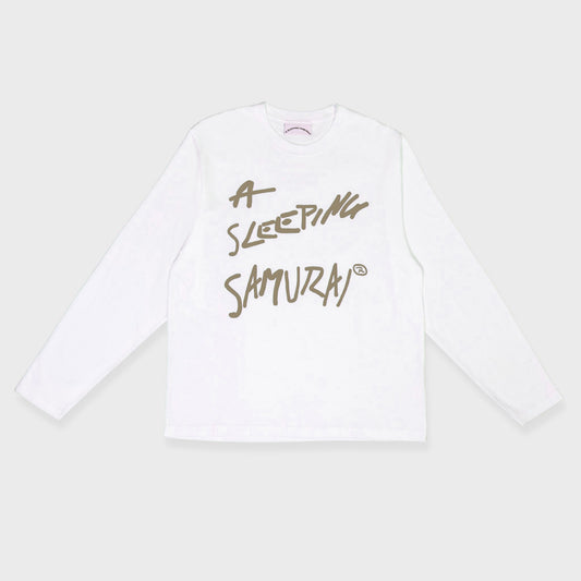 A Sleeping Samurai Graffiti Message T-Shirt