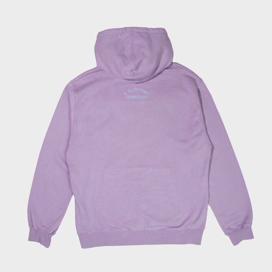 A Sleeping Samurai Happy Flowers Pink Hoodie Back View