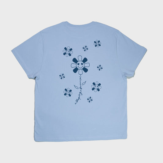 MEN'S HAPPY FLOWERS SHORT-SLEEVE ORGANIC T-SHIRT