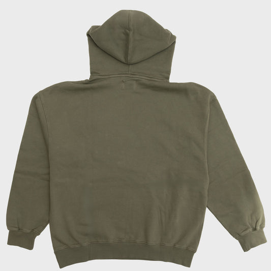 Olive organic cotton hoodie