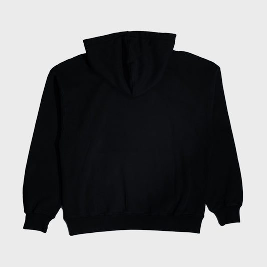 A Sleeping Samurai Love To Flye Black Organic Cotton Hoodie Back