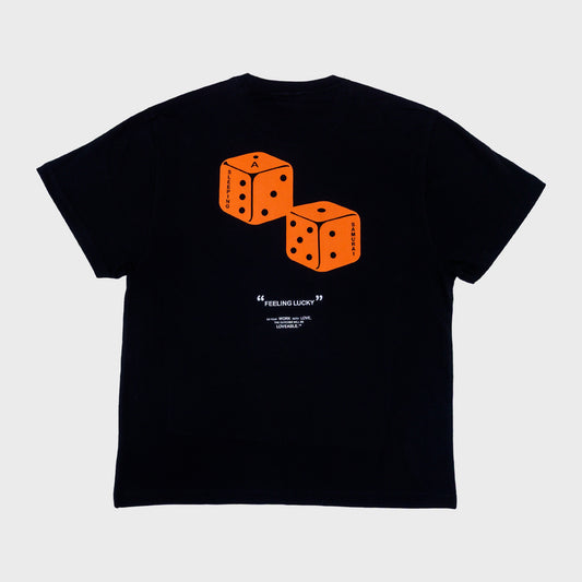 A Sleeping Samurai Lucky Dice Black Organic T-Shirt