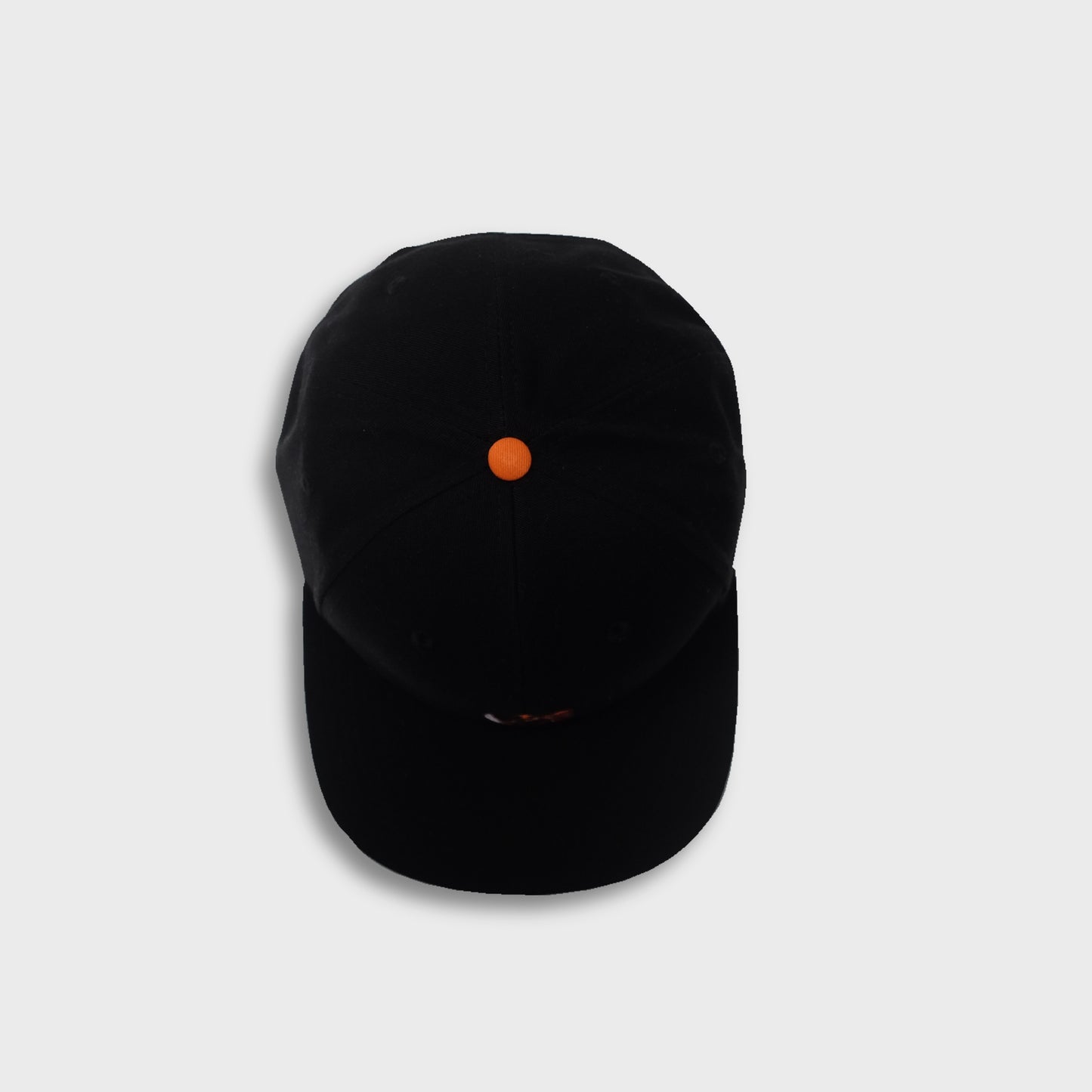 A Sleeping Samurai Carbon baseball cap in black. top view