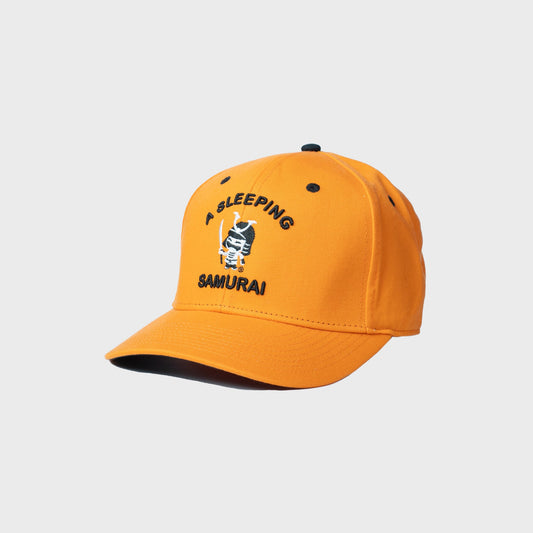 A Sleeping Samurai Orange Cotton Cap