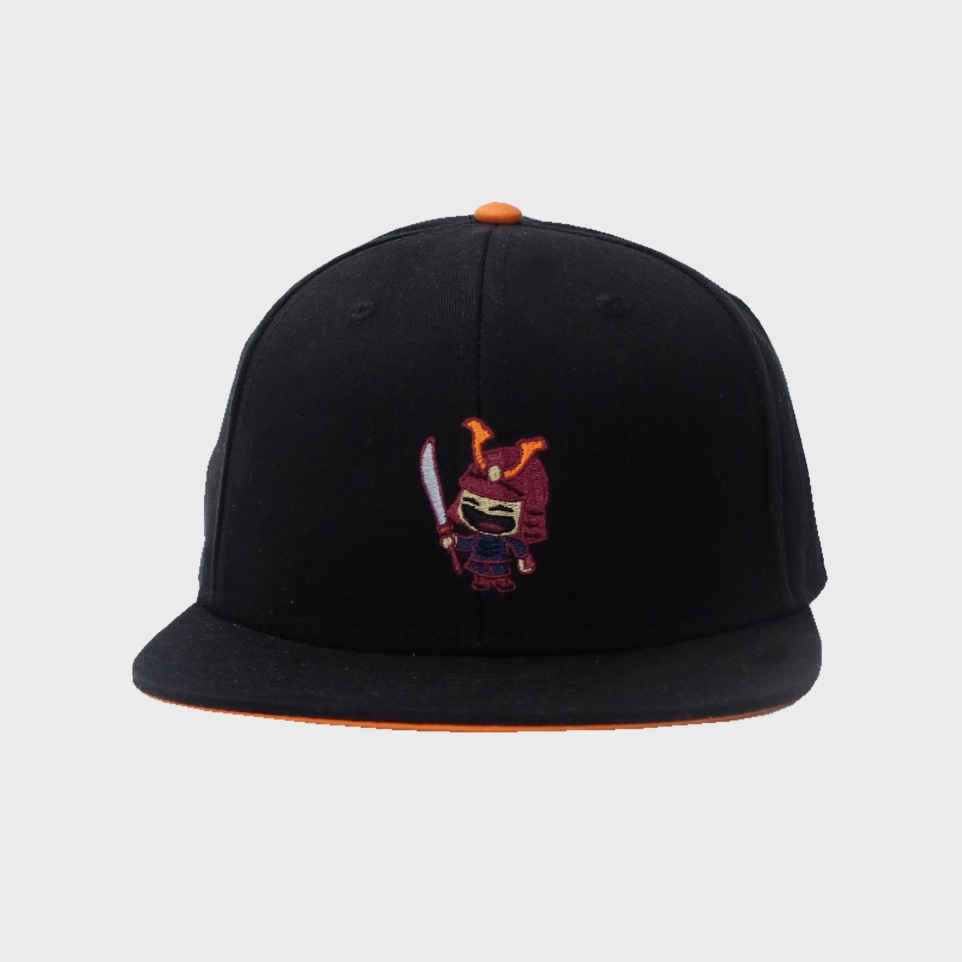 A Sleeping Samurai Carbon baseball cap in black. front view