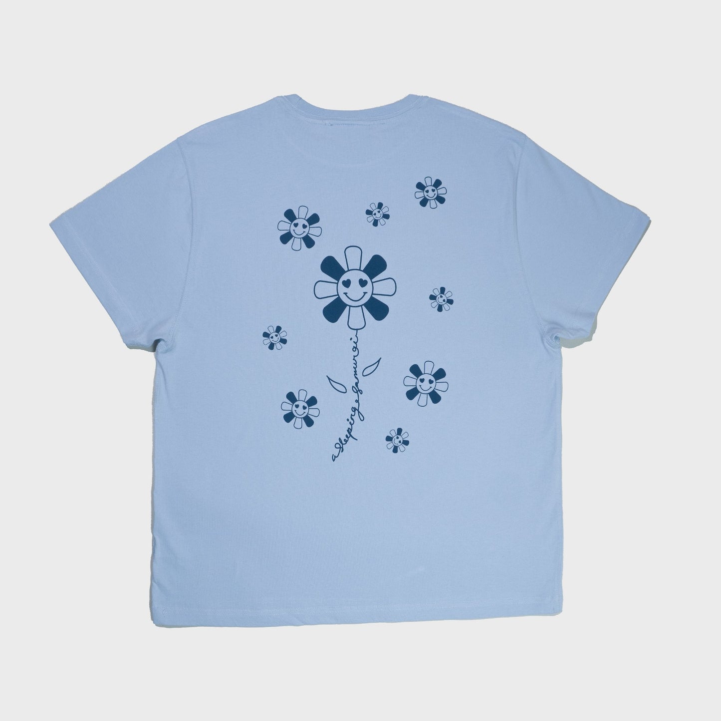 MEN'S HAPPY FLOWERS SHORT-SLEEVE ORGANIC T-SHIRT