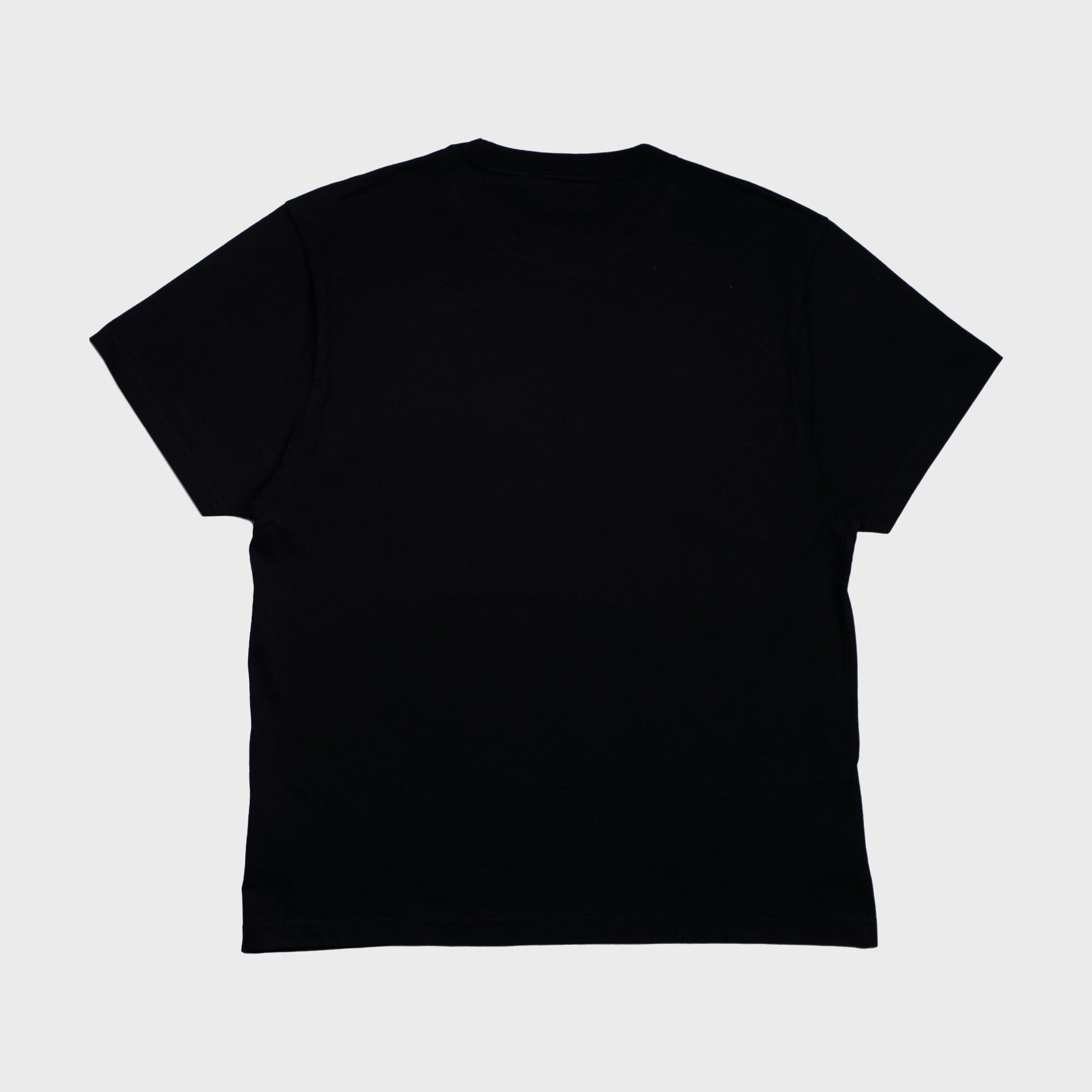 A Sleeping Samurai Love To Fly Silhouette Logo Black Short-Sleeve T-Shirt Back