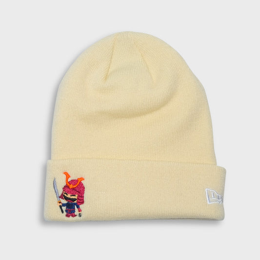 A Sleeping Samurai New Era Yellow Beanie front view